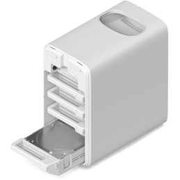 Ubiquiti UniFi UNAS 4 W - NAS server, 4x 3,5" slot HDD, 2x M.2 NVMe SSD slot, RAID, 2.5GbE, 5Gbps USB-C, PoE+++, bílý