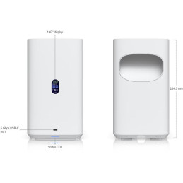 Ubiquiti UniFi UNAS 4 W - NAS server, 4x 3,5" slot HDD, 2x M.2 NVMe SSD slot, RAID, 2.5GbE, 5Gbps USB-C, PoE+++, bílý