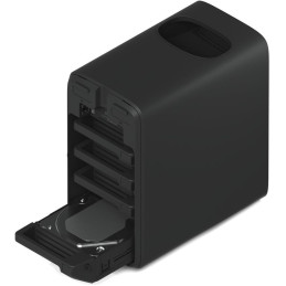 Ubiquiti UniFi UNAS 4 B - NAS server, 4x 3,5" slot HDD, 2x M.2 NVMe SSD slot, RAID, 2.5GbE, 5Gbps USB-C, PoE+++, černý