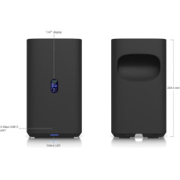 Ubiquiti UniFi UNAS 4 B - NAS server, 4x 3,5" slot HDD, 2x M.2 NVMe SSD slot, RAID, 2.5GbE, 5Gbps USB-C, PoE+++, černý