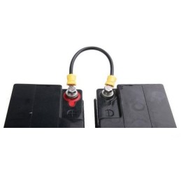 Solarmi Kabel pro spojení baterií, 100cm, 10mm2, 2x očko M8