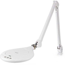 NEDIS zvětšovací stolní LED lampa/ čočka 3 dioptrie/ spotřeba 10 W/ teplota 6500 K/ světelný tok 660 lm/ bílá