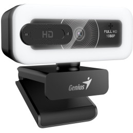 GENIUS FaceCam Light/ 2M 1080P/ LED světlo/ kryt soukromí/ USB-C/ USB/ UVC/ mikrofon/ černá