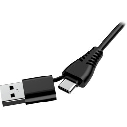 GENIUS FaceCam Light/ 2M 1080P/ LED světlo/ kryt soukromí/ USB-C/ USB/ UVC/ mikrofon/ černá