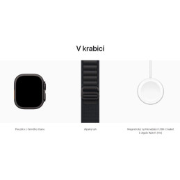 Apple Watch Ultra 3 49mm Černý titan s černým alpským tahem - S