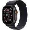 Apple Watch Ultra 3 49 mm Schwarzes Titan mit schwarzem Alpine-Armband - L