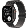 Apple Watch Ultra 3 49 mm Czarny tytan z czarną tytanową opaską Milanese – S