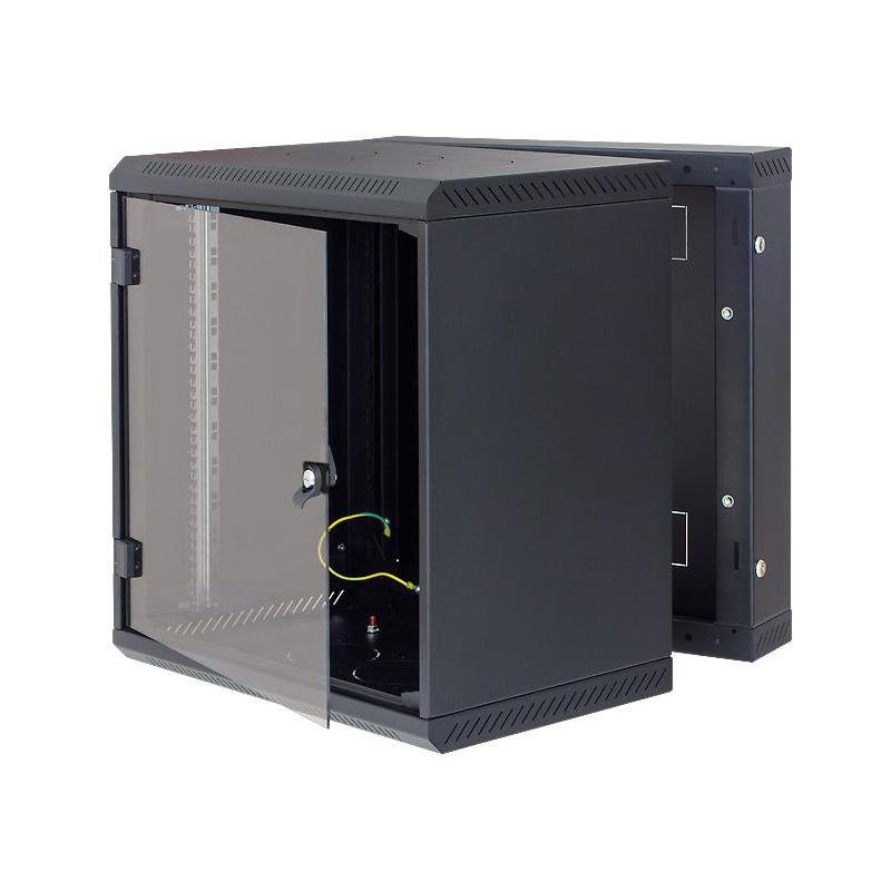 Triton 19" rozvaděč dvoudílný 12U/500mm vylamovací otvor pro ventilátor, čern