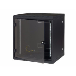 Triton 19" rozvaděč dvoudílný 12U/500mm vylamovací otvor pro ventilátor, černý