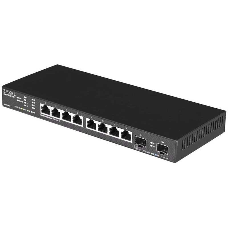 Zyxel XMG1915-10E, 8-port 2.5GbE, 2 SFP+ Smart Switch, hybrid mode, standalone or NebulaFlex Cloud