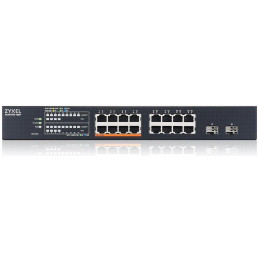 Zyxel XMG1915-18EP, 16-port 2.5GbE, 2 SFP+, 8 x PoE++ 180W  Smart Switch, hybird mode, standalone or NebulaFlex Cloud