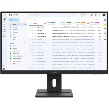 Lenovo E27-40/ 27"/ IPS/ 1920x1080/ 16:9/ 300cd/m2cmd/ 1500:1/ 4ms/ HDMI/ DP/ USB/ LAN/ PIVOT