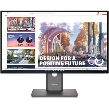 Lenovo P27QD-40/ 27"/ IPS/ 2560x1440/ 16:9/ 350cd/m2/ 1500:1/ 4ms/ HDMI/ DP/ USB/ USB-C/ LAN/ PIVOT