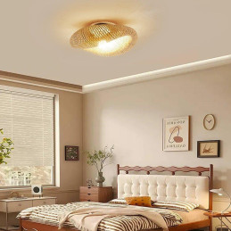 IMMAX BOHO HILO designové stropní svítidlo, D60cm, E27, bambus