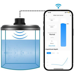 IMMAX NEO SMART ultrasonický snímač hladiny kapaliny, IP65, rozsah 5m, Wi-Fi, TUYA