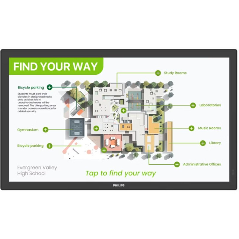 Philips IPS panel –  55", VA - UHD, 24/7, 450 / 500cd, anti-glare, anti-fingerprint, HDMI, DP, USB, GLAN