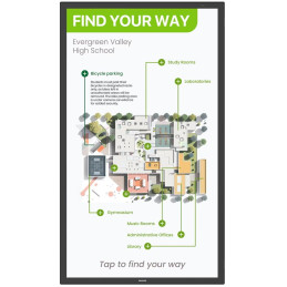 Philips panel –  55", VA - UHD, 24/7, 450 / 500cd, anti-glare, anti-fingerprint, HDMI, DP, USB, GLAN