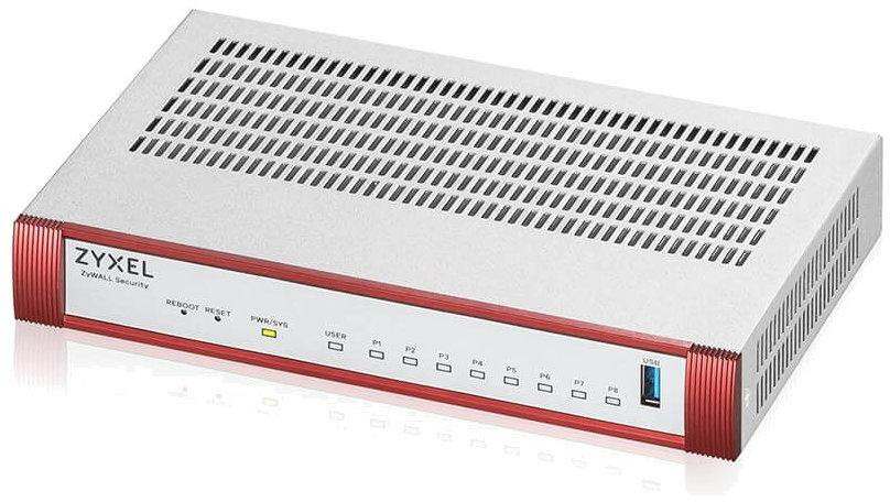 Zyxel USG FLEX 100 HP, 7 Gigabit user-definable ports, 1*1G PoE+, 1*USB s 1 YR Entry Defense Pack