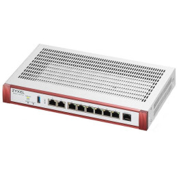 Zyxel USG FLEX 200 HP, User-definable ports with 1*2.5G, 1*2.5G (PoE+) & 6*1G, 1*USB with1 YR Gold Security Pack