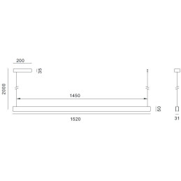 IMMAX NEO MADEIRA SMART lineár osvětlení, dřevo ořech, 152cm, Wi-Fi, TUYA
