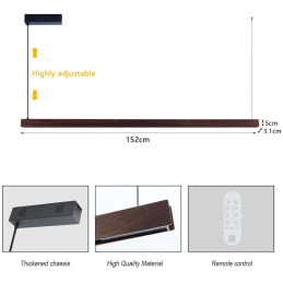 IMMAX NEO MADEIRA SMART lineár osvětlení, dřevo ořech, 152cm, Wi-Fi, TUYA
