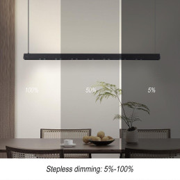 IMMAX NEO MADEIRA SMART lineár osvětlení, dřevo černé, 122cm, Wi-Fi, TUYA