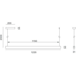 IMMAX NEO MADEIRA SMART lineár osvětlení, dřevo černé, 122cm, Wi-Fi, TUYA