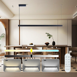 IMMAX NEO MADEIRA SMART lineár osvětlení, dřevo černé, 152cm, Wi-Fi, TUYA