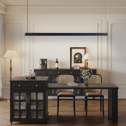 IMMAX NEO MADEIRA SMART lineár osvětlení, dřevo černé, 152cm, Wi-Fi, TUYA