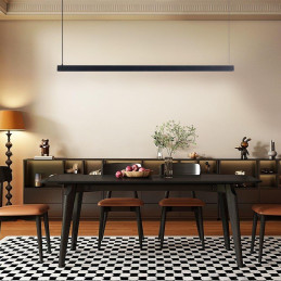 IMMAX NEO MADEIRA SMART lineár osvětlení, dřevo černé, 152cm, Wi-Fi, TUYA