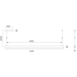 IMMAX NEO MADEIRA SMART lineár osvětlení, dřevo černé, 152cm, Wi-Fi, TUYA