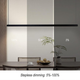 IMMAX NEO MADEIRA SMART lineár osvětlení, dřevo černé, 202cm, Wi-Fi, TUYA