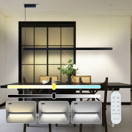 IMMAX NEO MADEIRA SMART lineár osvětlení, dřevo černé, 202cm, Wi-Fi, TUYA