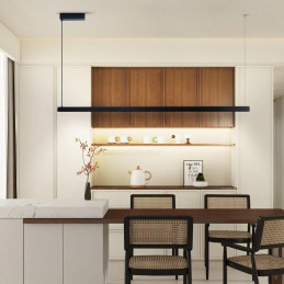 IMMAX NEO MADEIRA SMART lineár osvětlení, dřevo černé, 202cm, Wi-Fi, TUYA