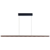 IMMAX NEO MADEIRA linear lighting, walnut wood, 157cm, dimmable with sensor