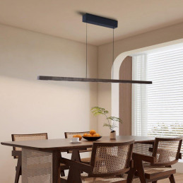 IMMAX NEO MADEIRA lineár osvětlení, dřevo ořech, 157cm, stmívatelné senzorem