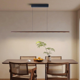 IMMAX NEO MADEIRA lineár osvětlení, dřevo ořech, 157cm, stmívatelné senzorem