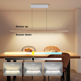 IMMAX NEO MADEIRA lineár osvětlení, dřevo jasan, 157cm, stmívatelné senzorem