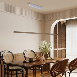 IMMAX NEO MADEIRA lineár osvětlení, dřevo jasan, 157cm, stmívatelné senzorem