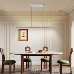 IMMAX NEO MADEIRA lineár osvětlení, dřevo jasan, 157cm, stmívatelné senzorem