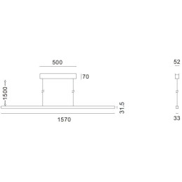 IMMAX NEO MADEIRA lineár osvětlení, dřevo jasan, 157cm, stmívatelné senzorem