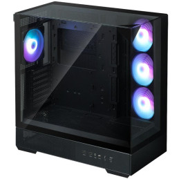 Zalman skříň P40 Prism Plus / midT / 4x120mm ARGB fan / 2xUSB 3.0 / USB-C / panoramatická / černá