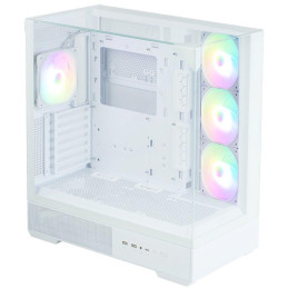 Zalman skříň P40 Prism Plus / midT / 4x120mm ARGB fan / 2xUSB 3.0 / USB-C / panoramatická / bílá