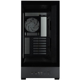 Zalman skříň P40 DS / ATX / 4x120mm ARGB fan / 2xUSB 3.0 / USB-C / displej / panoramatická / černá