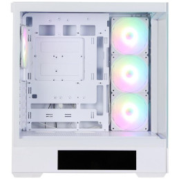 Zalman skříň P40 DS / ATX / 4x120mm ARGB fan / 2xUSB 3.0 / USB-C / displej / panoramatická / bílá