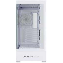 Zalman skříň P40 DS / ATX / 4x120mm ARGB fan / 2xUSB 3.0 / USB-C / displej / panoramatická / bílá