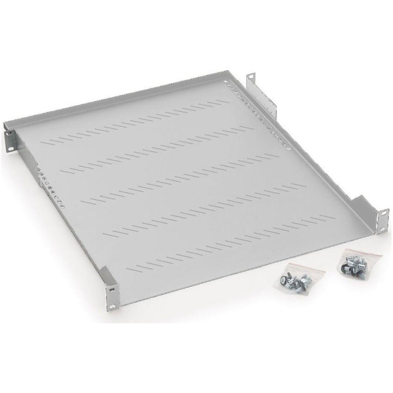 Triiton 19" polička s perforací 1U/750mm, max.nosnost 40kg RAL7035, šedá