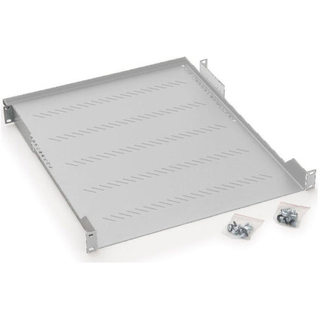 Triiton 19" polička s perforací 1U/750mm, max.nosnost 40kg RAL7035, šedá
