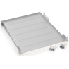 Triiton 19" shelf with perforation 1U/750mm, max. load capacity 40kg RAL7035, gray