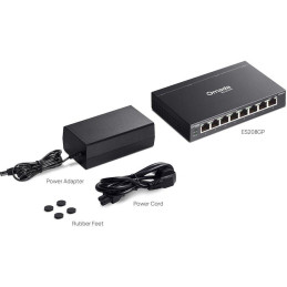 TP-Link ES208GP, Omada 8-Port Gigabit Easy Managed Switch, 8x GLAN PoE+, 64W PoE budget